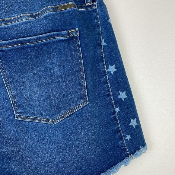 NWOT KanCan Jean Denim Shorts SZ 20 Stars 4th of July Stretch High Rise - Picture 7 of 10